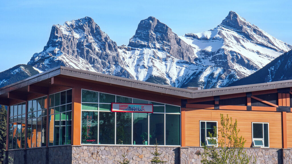 canmore downtown hostel building