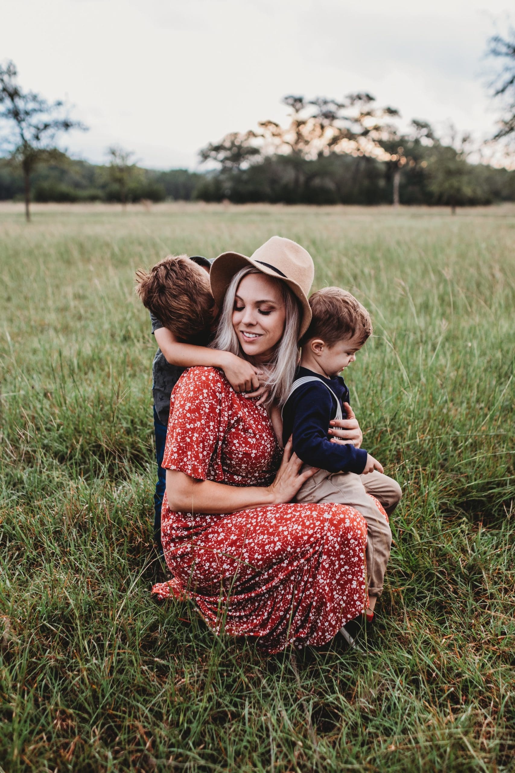 mother with two children