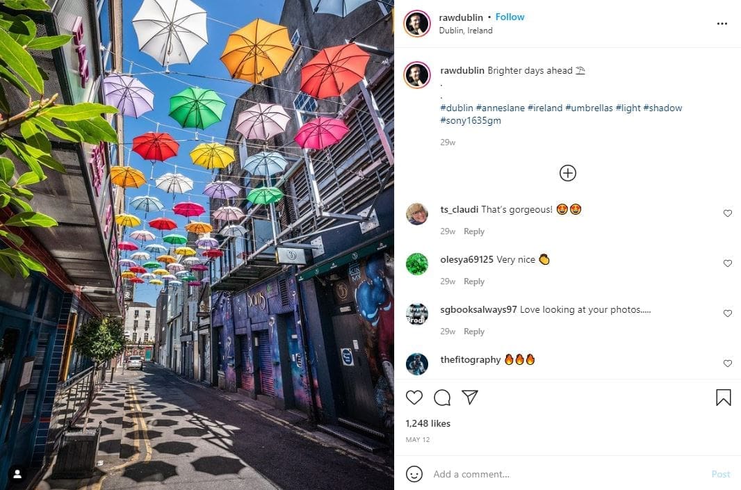 umbrella in Dublin