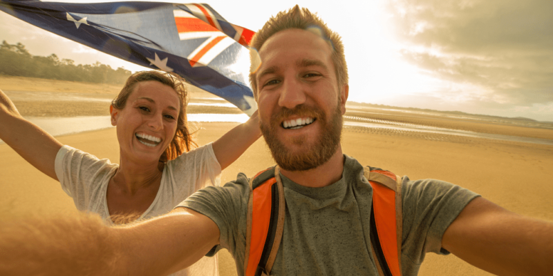 exploring a beautiful Australian beach